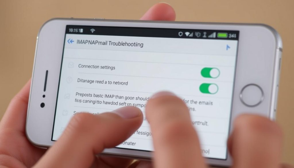 imap email troubleshooting on mobile devices