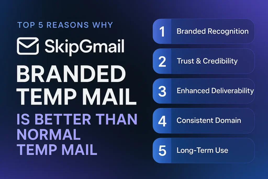 Top 5 Reasons Why SkipGmail Branded Temp Mail Is Better Than Normal Temp Mail
